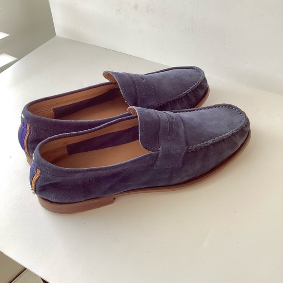 Cole Haan Mens Loafer Shoe Blue Suede Leather 7 main image 7